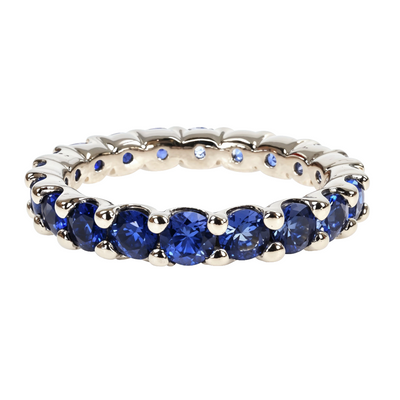Blue Graduated Sapphire Eternity Ring 67901