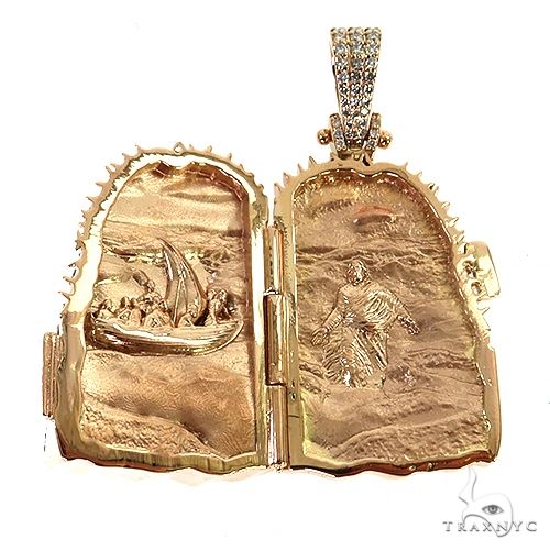 Small Walking on Water Diamond Jesus Pendant  69006 - Image 5