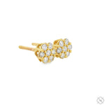 Floral Radiance Diamond Stud Earrings 65276