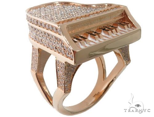 Flower Diamond Custom Piano Ring 64223 - Image 4