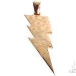 Flower Set Diamond Custom Lightning Bolt Pendant 64170 - Image 3