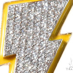 Flower Set Diamond Custom Lightning Bolt Pendant 64170 - Image 4