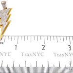 Flower Set Diamond Custom Lightning Bolt Pendant 64170 - Image 7