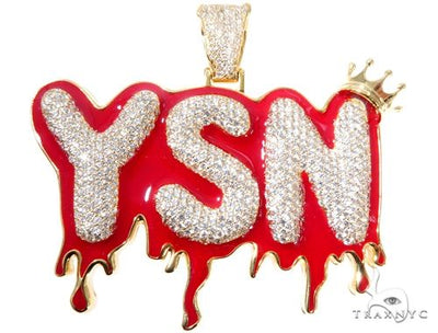 Flower Set Diamond Custom YSN Pendant 64201 - Image 1