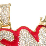 Flower Set Diamond Custom YSN Pendant 64201 - Image 3