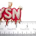 Flower Set Diamond Custom YSN Pendant 64201 - Image 6