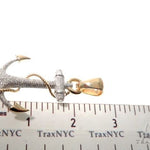 Flower Set Diamonds Anchor Charm Pendant 64073 - Image 10