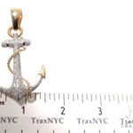 Flower Set Diamonds Anchor Charm Pendant 64073 - Image 11