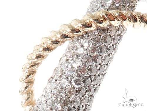 Flower Set Diamonds Anchor Charm Pendant 64073 - Image 6