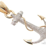 Flower Set Diamonds Anchor Charm Pendant 64073 - Image 8