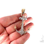 Flower Set Diamonds Anchor Charm Pendant 64073 - Image 9