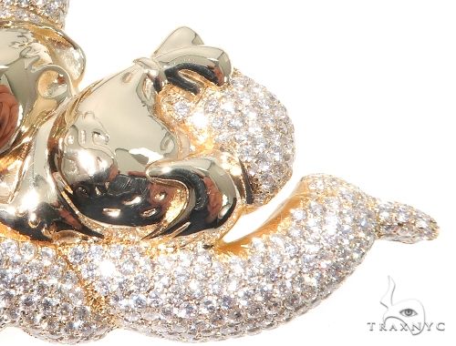 Flower Set Diamonds Custom Made Monopoly Man Pendant 64095 - Image 6