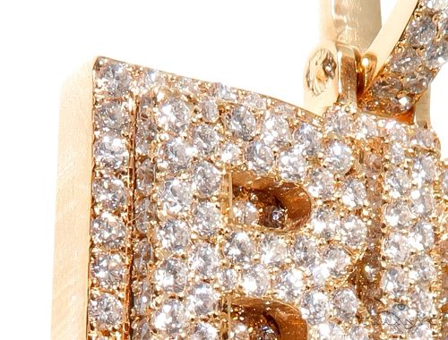 Flower Set Diamonds Custom Pendant 64160 - Image 3