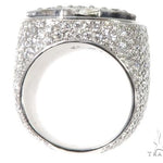 Flower Set Russian Cut Diamond Star of David Platinum Ring 64169 - Image 10