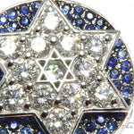 Flower Set Russian Cut Diamond Star of David Platinum Ring 64169 - Image 3