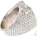 Flower Set Russian Cut Diamond Star of David Platinum Ring 64169 - Image 8