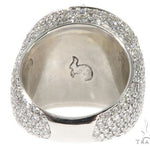 Flower Set Russian Cut Diamond Star of David Platinum Ring 64169 - Image 9