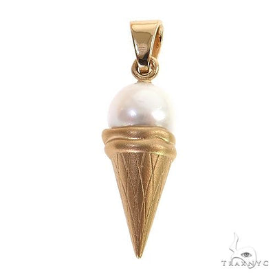 Freshwater Pearl Ice Cream Cone Pendant 69007 - Image 1