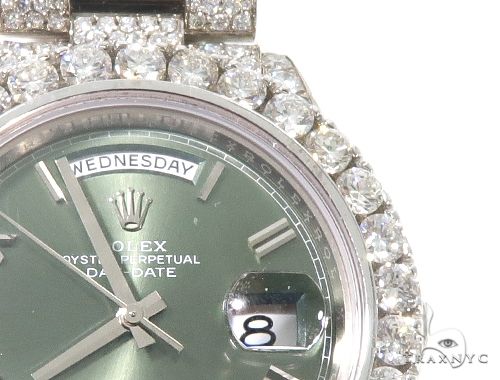 Full Diamond 18K White Gold Day-Date Rolex Presidential Watch 64056 - Image 5