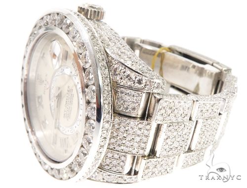 Full Diamond 18K White Gold Ivory Dial Sky -Dweller 64107 - Image 12