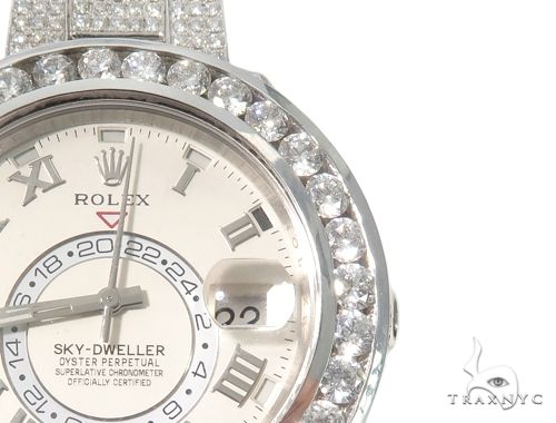 Full Diamond 18K White Gold Ivory Dial Sky -Dweller 64107 - Image 5