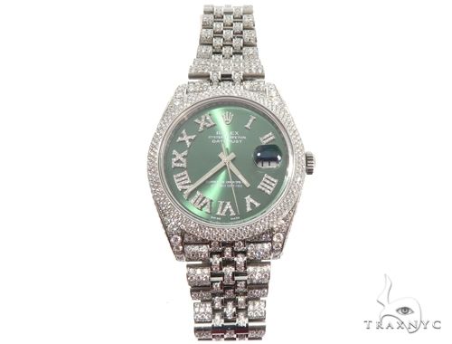 Full Diamond 41mm Date Just Rolex Watch 64055 - Image 2