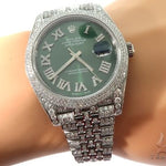 Full Diamond 41mm Date Just Rolex Watch 64055 - Image 7