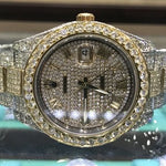 Fully Iced 41mm Two Tone Stainless Steel and 18K Yellow Gold Datejust II Rolex Watch 63896 - Image 3