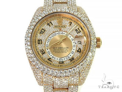 Fully Iced Out Sky-Dweller Oyster Perpetual Rolex Watch 66263 - Image 1