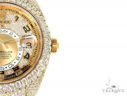 Fully Iced Out Sky-Dweller Oyster Perpetual Rolex Watch 66263 - Image 4