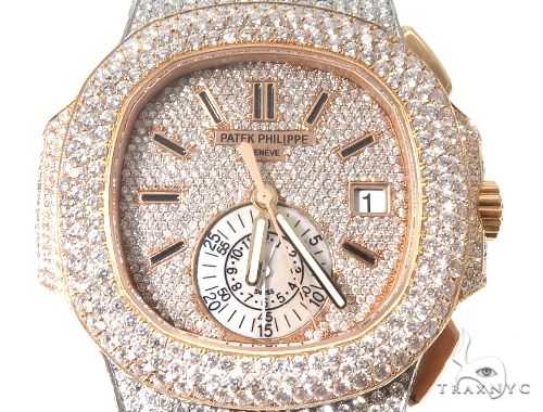 Fully Iced Two Tone Patek Philippe Watch Model 5980 64104 - Image 1
