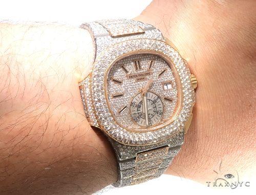 Fully Iced Two Tone Patek Philippe Watch Model 5980 64104 - Image 16