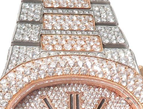 Fully Iced Two Tone Patek Philippe Watch Model 5980 64104 - Image 6