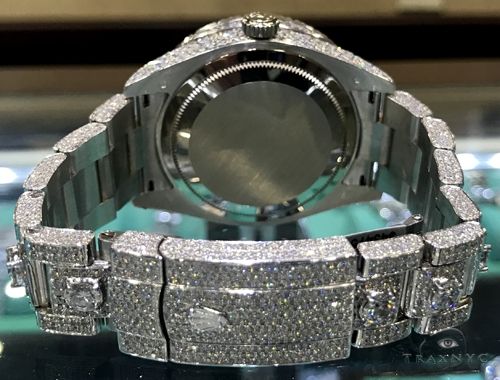 Fully Iced White Gold Sky-Dweller Rolex Watch 63897 - Image 6