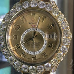 Fully Iced Yellow Gold Sky-Dweller Rolex Watch 63898 - Image 1