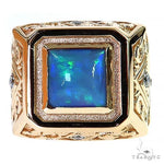 Galactic Opal Men's Fancy Diamond Ring 69236 - Image 2