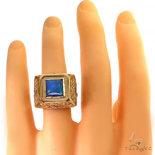Galactic Opal Men's Fancy Diamond Ring 69236 - Image 6