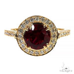 Garnet Diamond Halo Ring 45601 - Image 1
