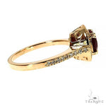 Garnet Diamond Halo Ring 45601 - Image 3