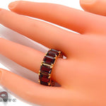 Custom Flawless Red Garnet Band 28799 - Image 6