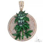 Glow In The Dark Diamond Money Weed Pendant 67439 - Image 1