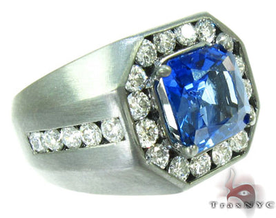 Mens Godfather Flawless Sapphire Ring 26035 - Image 1