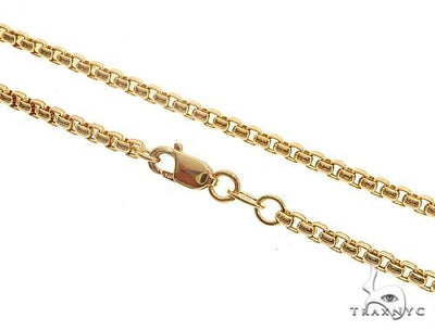 14K Yellow Gold Hollow Round Box Link Chain 3.5mm 24 Inches   68123 - Image 1