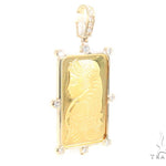 Gold Pamp Suisse Bar Diamond Pendant 43564 - Image 2