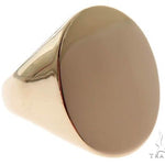 Ring Engravable Front ID Symbol Initial 14K 18K 22K Yellow White Rose Gold 64007 - Image 1