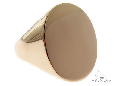 Ring Engravable Front ID Symbol Initial 14K 18K 22K Yellow White Rose Gold 64007 - Image 1