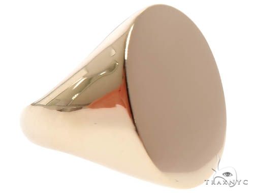 Ring Engravable Front ID Symbol Initial 14K 18K 22K Yellow White Rose Gold 64007 - Image 2