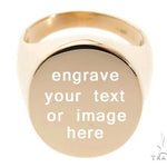 Ring Engravable Front ID Symbol Initial 14K 18K 22K Yellow White Rose Gold 64007 - Image 3