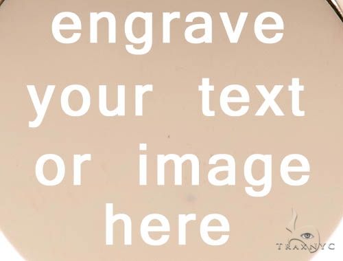 Ring Engravable Front ID Symbol Initial 14K 18K 22K Yellow White Rose Gold 64007 - Image 4