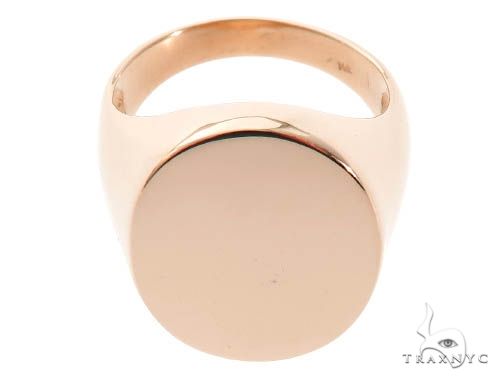 Ring Engravable Front ID Symbol Initial 14K 18K 22K Yellow White Rose Gold 64007 - Image 5